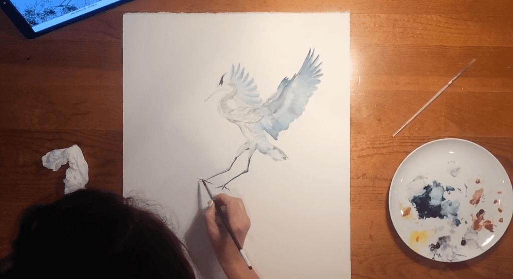 A Peek Over My Shoulder - Time-lapse Watercolor Painting