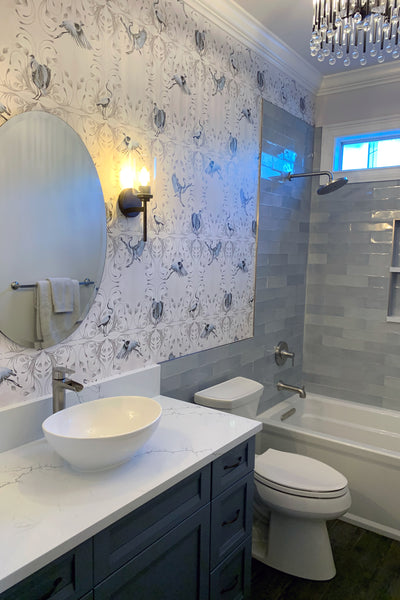 Blue Heron Wallpaper - Grey