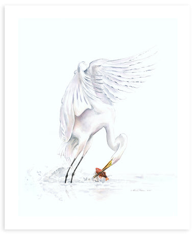 Great Egret Fishing - Fine Art Print