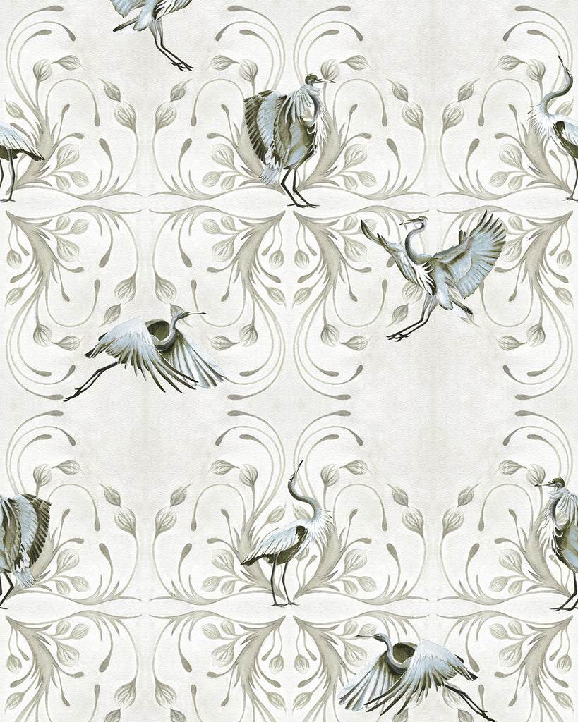 Blue Heron Wallpaper | Wall Treatments | Home Decor | Annie Moran