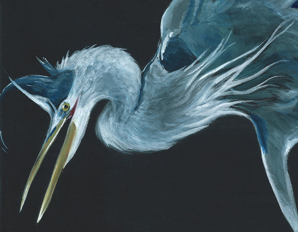 Great Blue Dance 2 - Fine Art Print