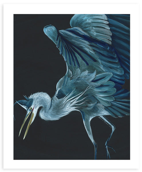 Great Blue Dance 2 - Fine Art Print