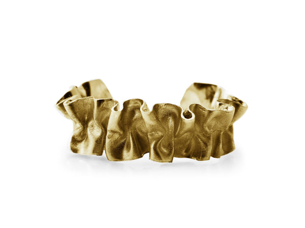 Brass Ruffle Cuff Bracelet - Annie Moran