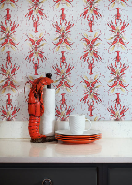 Crawfish Boil Wallpaper - White