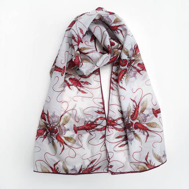 Crawfish Boil Silk Scarf - Annie Moran - New Orleans