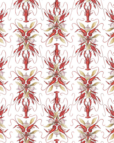 Crawfish Boil Wallpaper - White