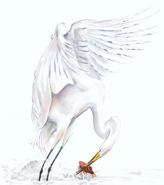Great Egret Fishing - Fine Art Print