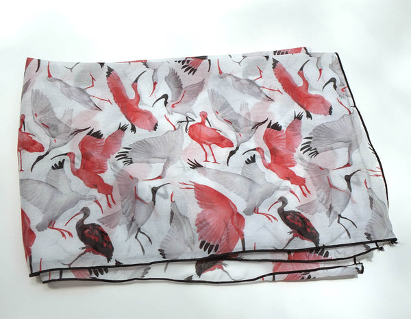 Ibis Silk Scarf Detail - Scarves for Women - Annie Moran