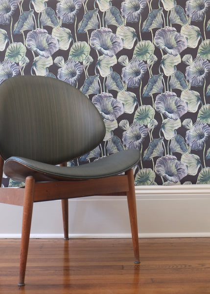 Lotus Leaf Wallpaper - Clay - Half Scale