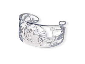 Sterling Silver Egret Cuff Bracelet - Annie Moran