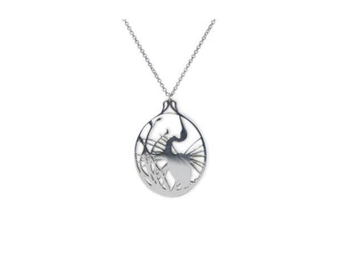 Silver Egret Pendant - Annie Moran