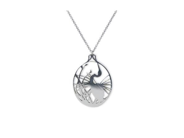 Silver Egret Pendant - Annie Moran