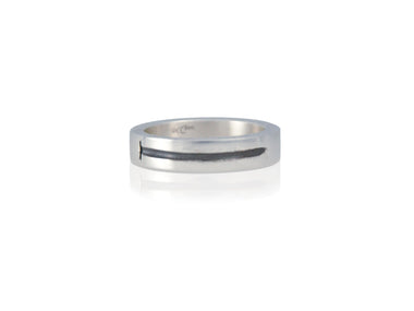 Sterling Silver Nail Depression Band Ring - Annie Moran