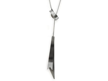 Sterling Silver Ribbon Lariat - Annie Moran