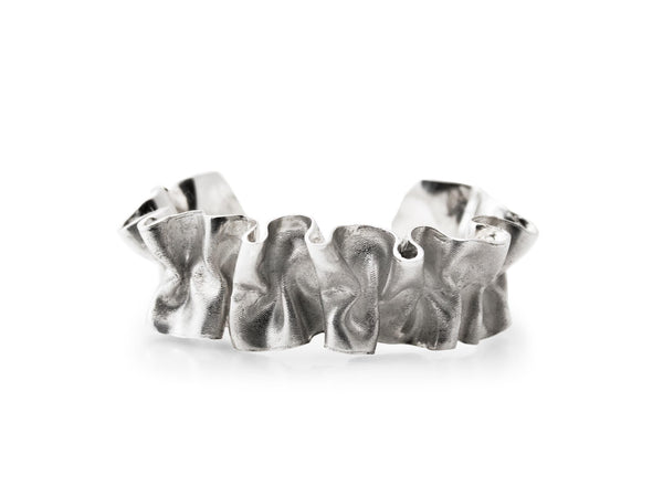 Sterling Silver Ruffle Cuff Bracelet - Annie Moran
