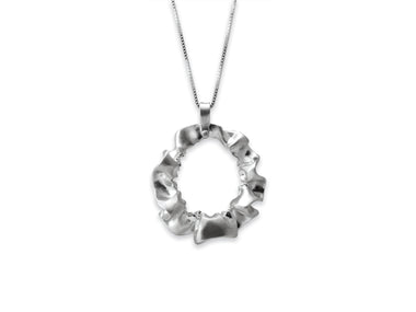 Sterling Silver Ruffle Pendant Necklace - Annie Moran