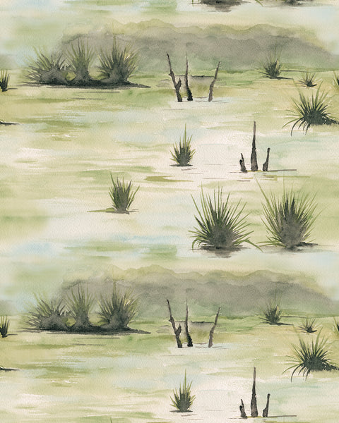 Swamp Scene Wallpaper - Green